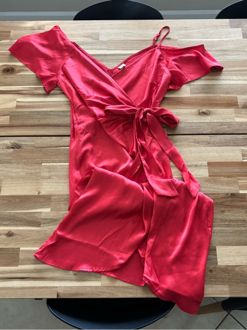 River Island‎ One Shoulder Wrap Dress